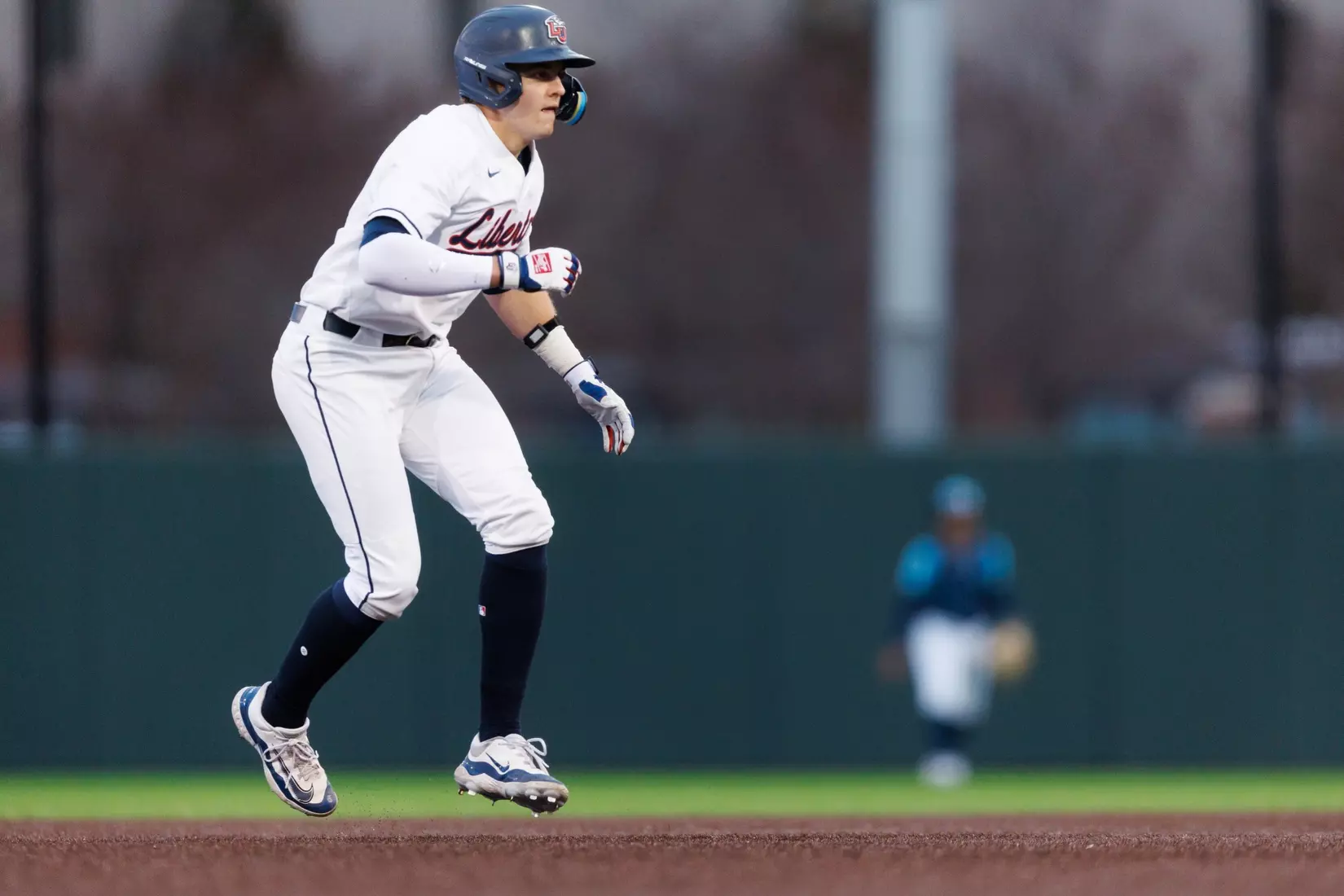 Baseball takes on Quinnipiac at the Liberty Baseball Stadium on February 16, 2024. (Photo by Matt Reynolds)