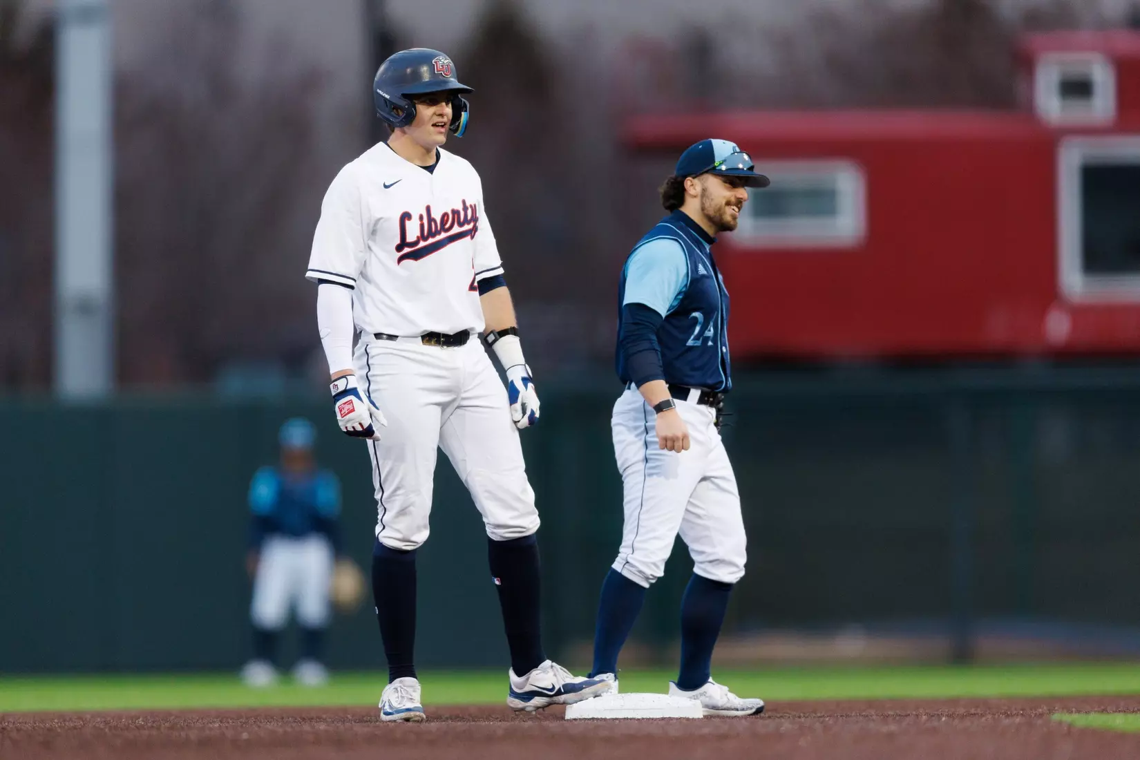 Baseball takes on Quinnipiac at the Liberty Baseball Stadium on February 16, 2024. (Photo by Matt Reynolds)