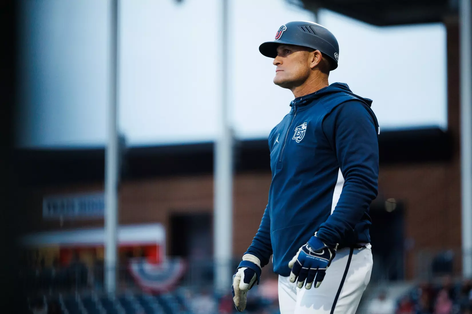 Baseball takes on Quinnipiac at the Liberty Baseball Stadium on February 16, 2024. (Photo by Matt Reynolds)
