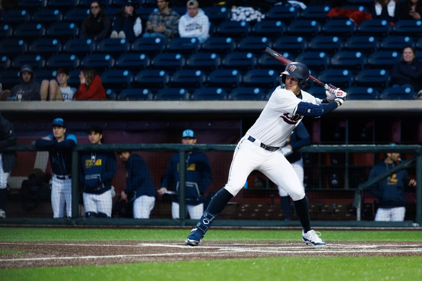 Baseball takes on Quinnipiac at the Liberty Baseball Stadium on February 16, 2024. (Photo by Matt Reynolds)