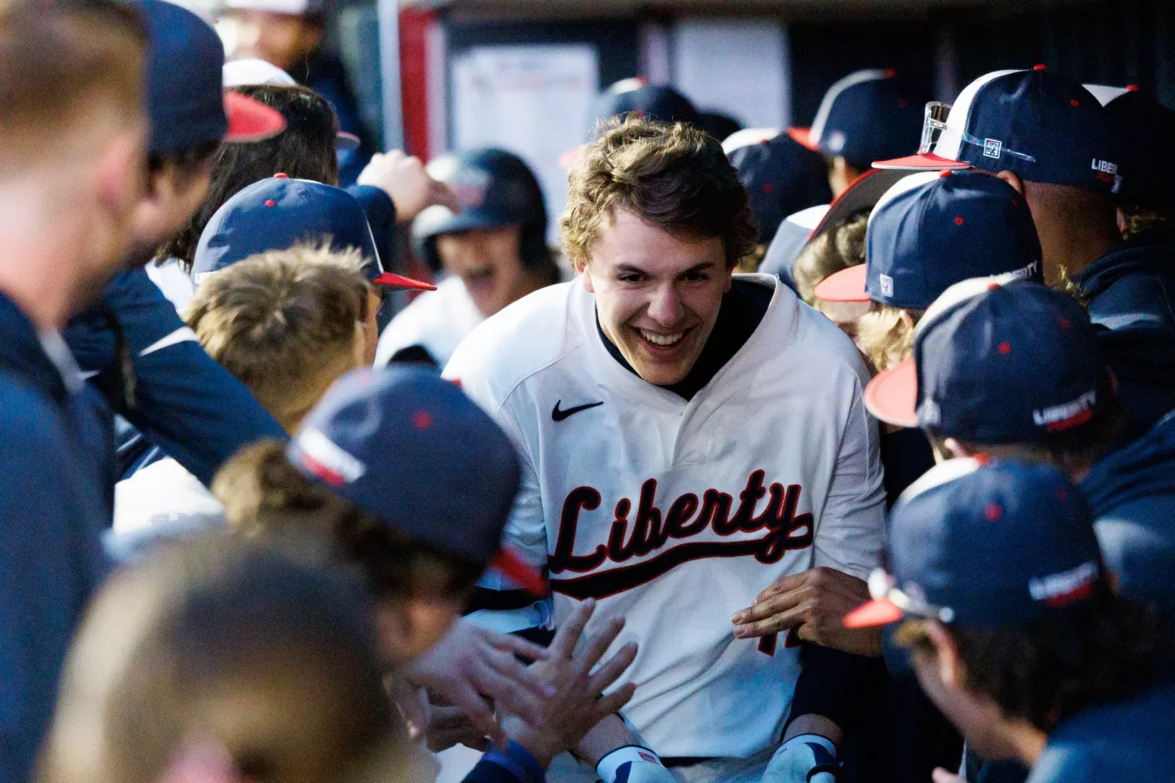 Baseball takes on Quinnipiac at the Liberty Baseball Stadium on February 16, 2024. (Photo by Matt Reynolds)