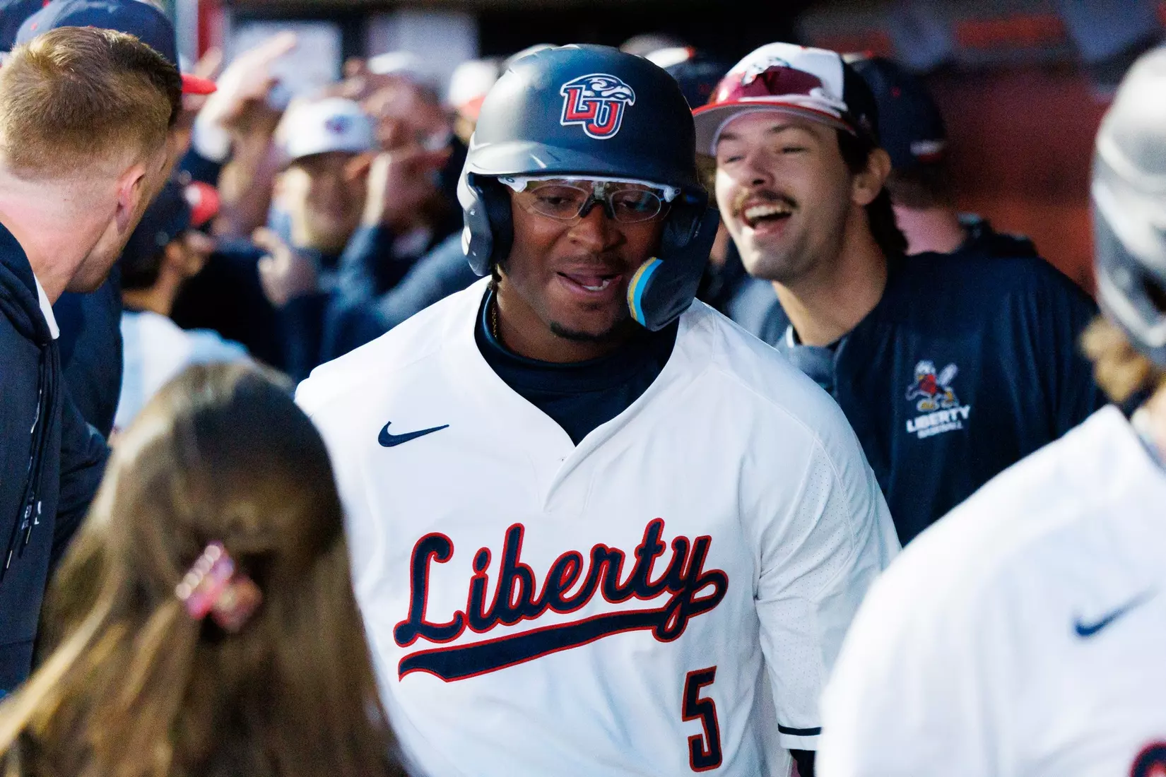 Baseball takes on Quinnipiac at the Liberty Baseball Stadium on February 16, 2024. (Photo by Matt Reynolds)