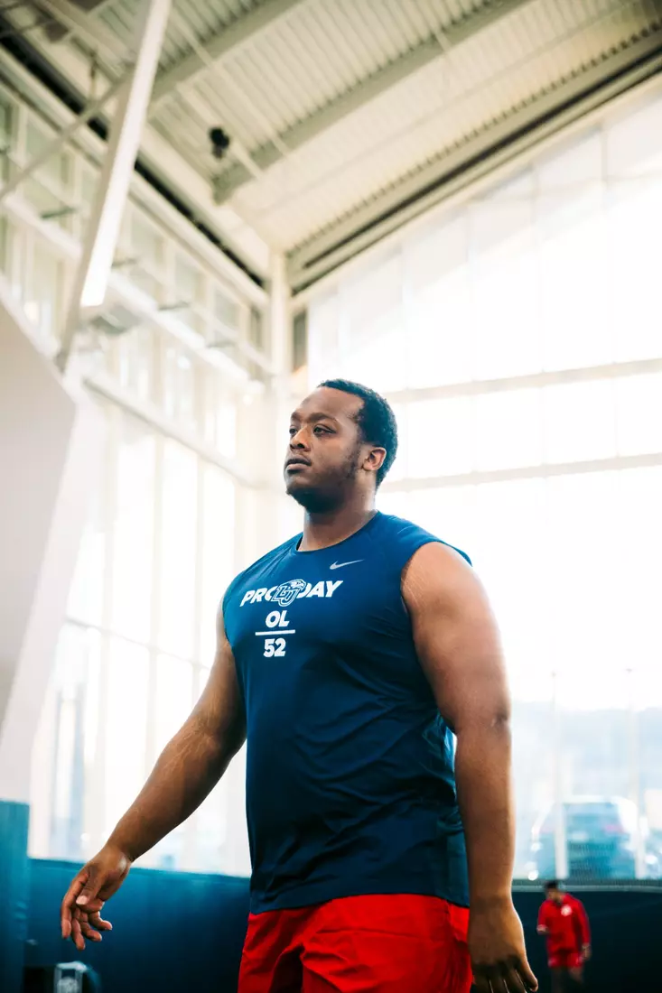 Liberty Football Pro Day on March 20th, 2024. (Photo by Cassidy Paxton)