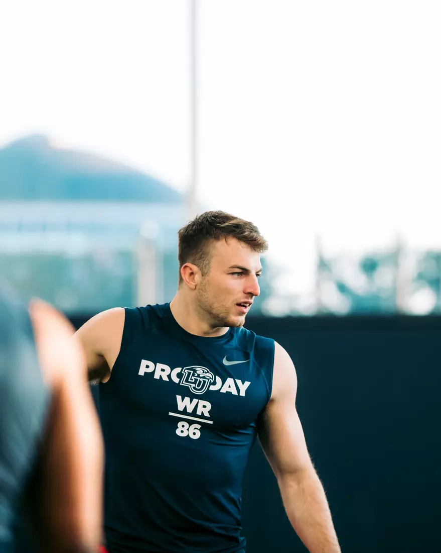 Liberty Football Pro Day on March 20th, 2024. (Photo by Cassidy Paxton)