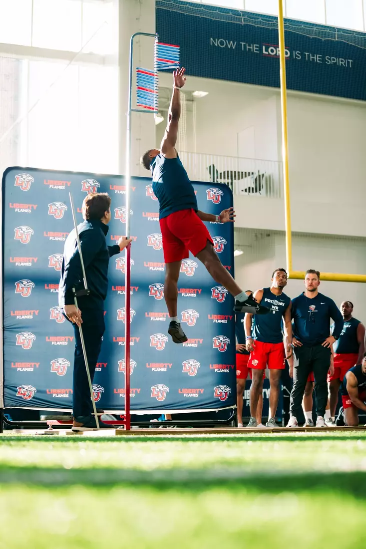 Liberty Football Pro Day on March 20th, 2024. (Photo by Cassidy Paxton)