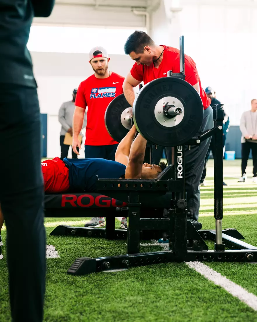 Liberty Football Pro Day on March 20th, 2024. (Photo by Cassidy Paxton)