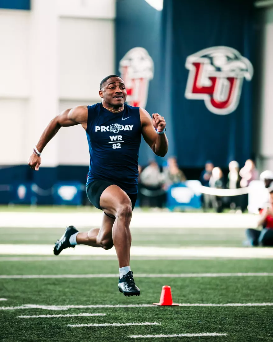 Liberty Football Pro Day on March 20th, 2024. (Photo by Cassidy Paxton)