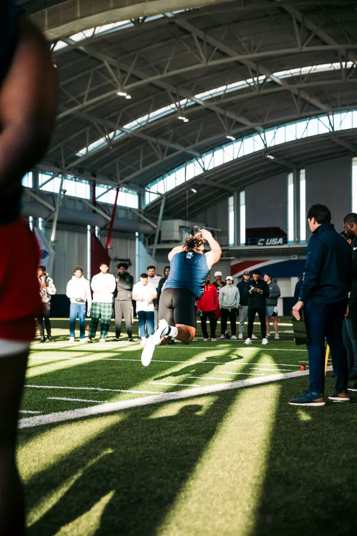 Liberty Football Pro Day on March 20th, 2024. (Photo by Cassidy Paxton)