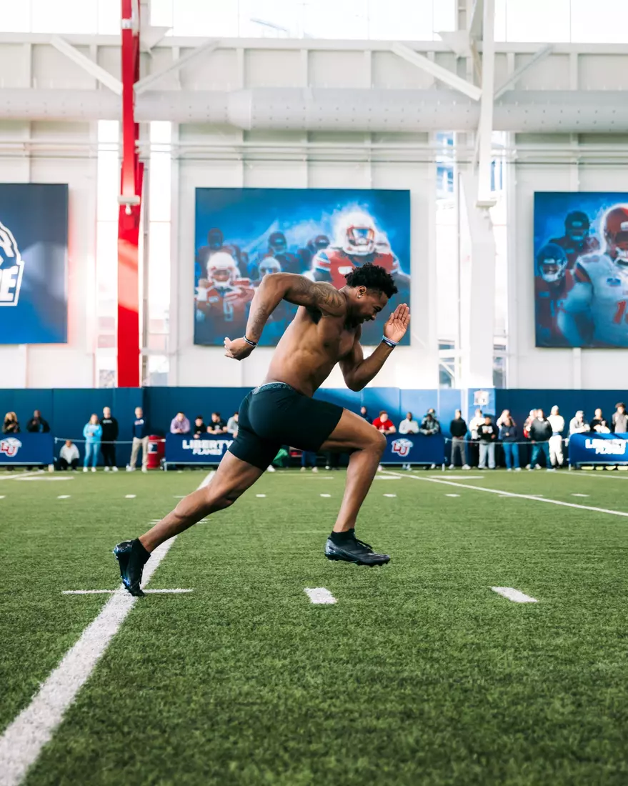 Liberty Football Pro Day on March 20th, 2024. (Photo by Cassidy Paxton)