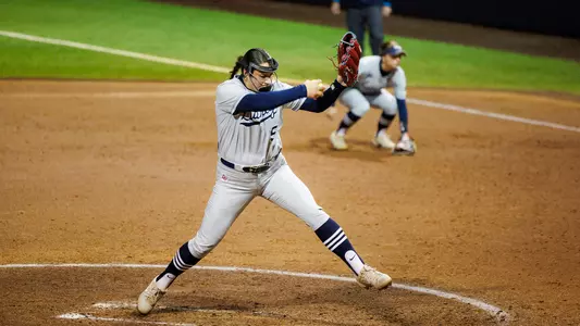 The Liberty University Softball team takes on the University of Virginia Cavaliers at Kamphuis Field in Liberty Softball Stadium on March 26, 2024. (Photo by: Chase Gyles)