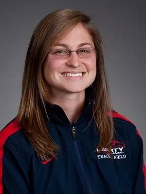 Track and Field Headshot. Taken on April 24, 2012. Jennifer Klugh. Photo by Cali Lowdermilk.