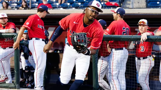 Foster running out of dugout