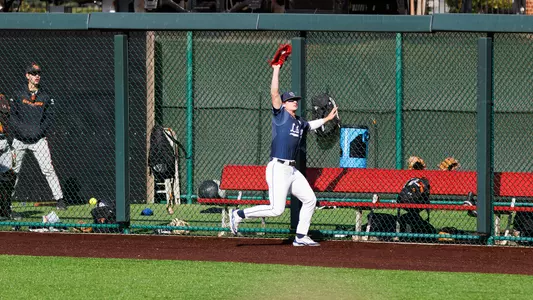 Troyer catching ball