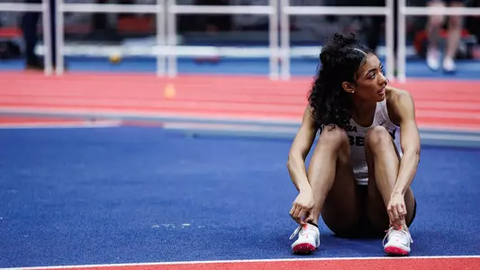 Liberty University's Track and Field team hosts the Darius Dixon Memorial Invitational at the Liberty University Indoor Track Complex on February 10th, 2024. (Photo by Ryan Anderson)