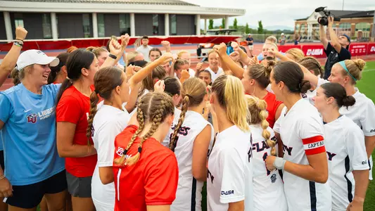 Women's Soccer Team Huddle