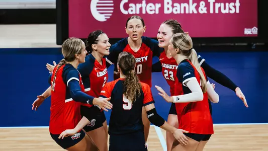 Volleyball Huddle vs. UCSD 2024