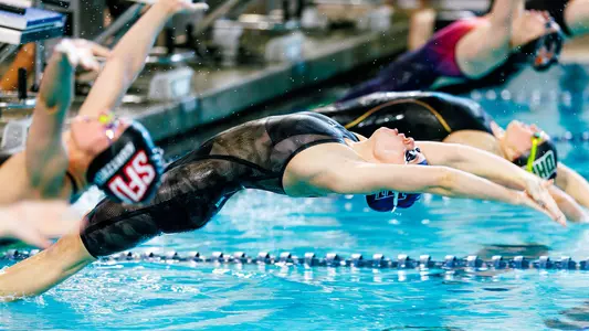 Liberty University’s Swimming & Diving TYR '85 Invite in the Natatorium on November 24, 2024 (Photo taken by Simon Barbre)