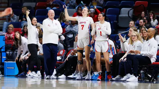WBB Bench Cheering vs FIU