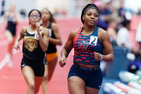 The Liberty University Track & Field team competes in the Brant Tolsma Invitational on January 25, 2025. (Photo by: Matt Reynolds)