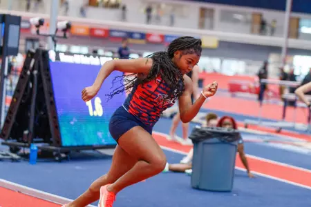 The Brant Tolsma Invitational is photographed in the Liberty Indoor Track Center on January 25, 2025. (Photo by Ethan Smith)