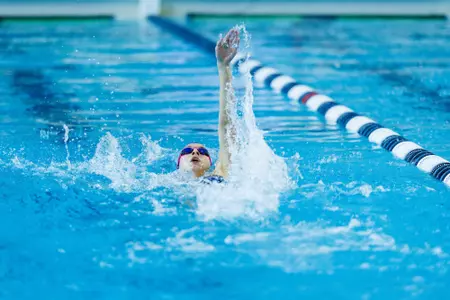 Liberty University’s Women’s Swim and Dive team face James Madison University at Liberty’s Natatorium on October 26th, 2024. (Photo by Ryan Anderson)