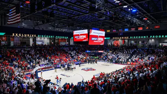 Liberty Men’s Basketball faces Sam Houston at Liberty Arena on February 8th, 2024. (Photo by Ryan Anderson)