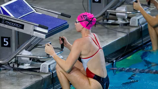 The Liberty Swim & Dive team hosts ECU in the Liberty Natatorium on October 3rd, 2025. (Photo by Grace Greer)