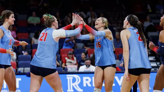 Liberty University’s Volleyball team takes on LA Tech in Liberty Arena on September 26, 2025. (Photo by: Jessie Jordan)