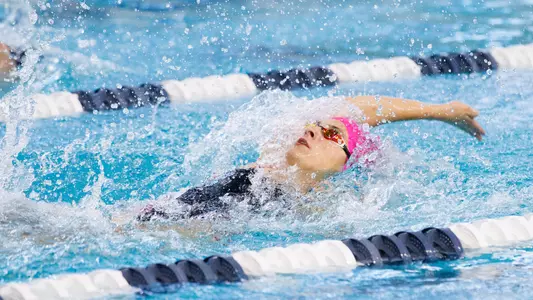 Liberty University’s Women’s Swim & Dive team hosts ECU at the Liberty Natatorium on October 3, 2025. (Photo by Ryan Anderson)