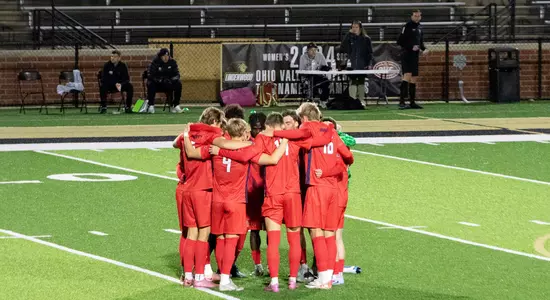 Men's Soccer - Pregame Huddle at OVC Semifinals 11-12-25