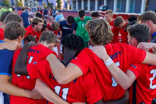Men's Soccer - Team Huddle