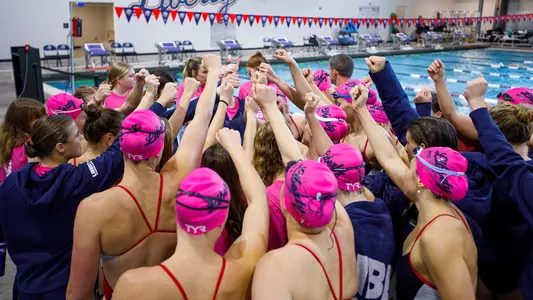 The Liberty Swim & Dive team hosts ECU in the Liberty Natatorium on October 3rd, 2025. (Photo by Grace Greer)
