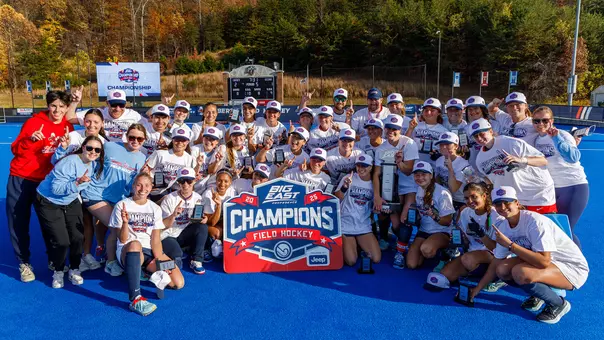 Field Hockey Recap Photo vs. Connecticut 2025 BIG EAST Champions Nov. 9, 2025