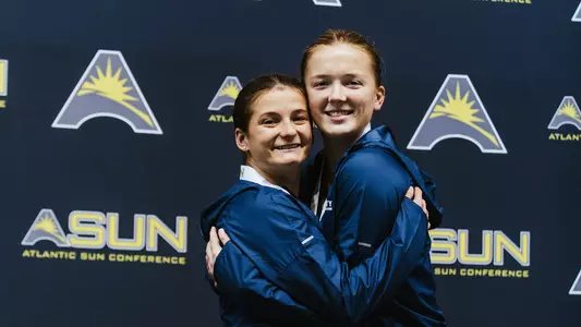 Maddie Freece and Shannon Icard 2025 ASUN Podium