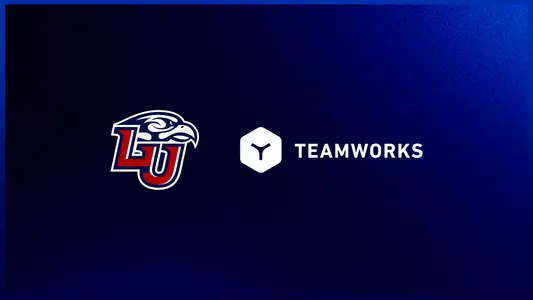 Athletics - Liberty and Teamworks General Manager partnership announcement graphic