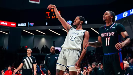 Men's Basketball Recap Photo Jayvon Maughmer vs. Louisiana Tech Feb. 6, 2025