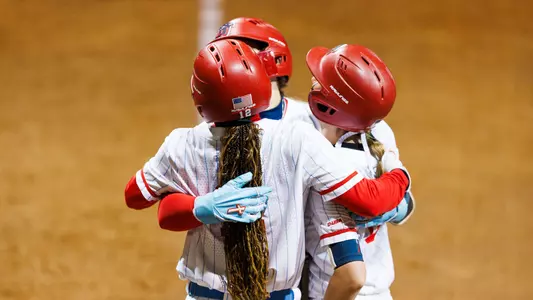 Softball Home Run Celebration for Top 25 Ranking March 11, 2025