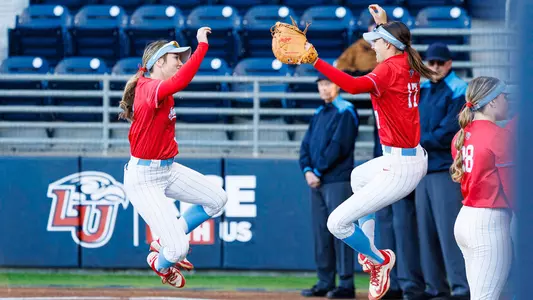 Liberty University's Softball team hosts James Madison at Kamphuis Field on March 4th, 2025. (Photo by Ryan Anderson)