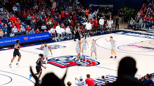 Liberty University’s Men’s Basketball takes on Jacksonville State University on February 27, 2025 (Photo taken by Simon Barbre)