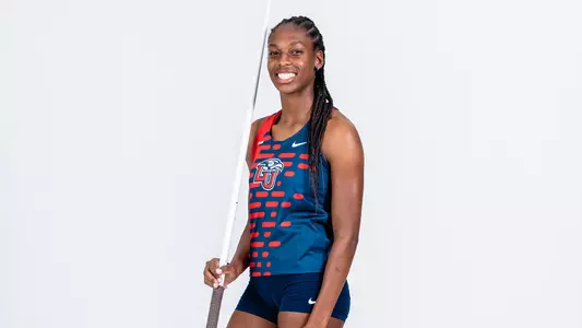 Patasha Bryan White Background with Javelin