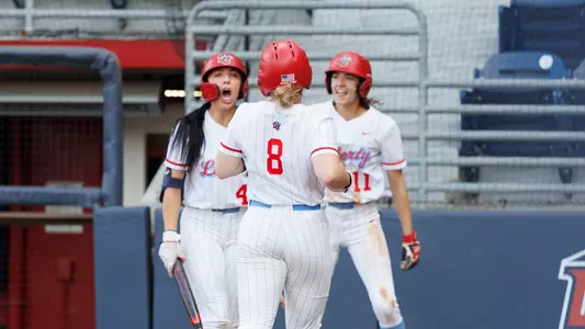 The Liberty University Softball team takes on UTEP at Kamphuis Field on March 28, 2025. (Photo by: Jessie Jordan)