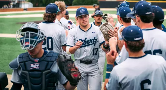 Baseball - Nick Barone and team high fives