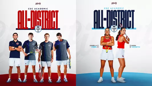 Men's and Women's Tennis Academic All-District Graphic