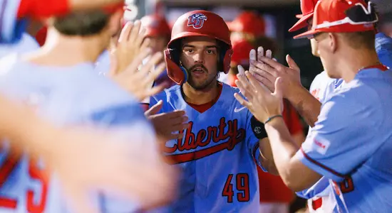 Baseball - Easton Swofford Dugout After Home Run 5-15-25
