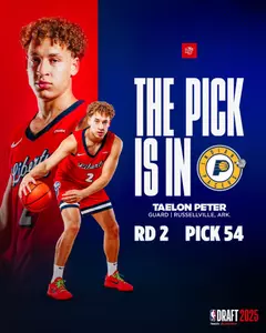 Men's Basketball Taelon Peter NBA Draft Indiana Pacers June 26, 2025 Full Sized Graphic