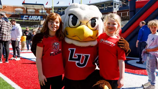 Football - Photo of Sparky with Fans Before Football Game (2025)