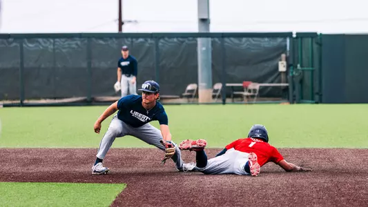 Baseball - Marsh stealing base in Fall Practice 9-15-25