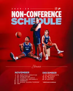 Men's Basketball 2025-26 Non-Conference Schedule Graphic Sept. 5, 2025