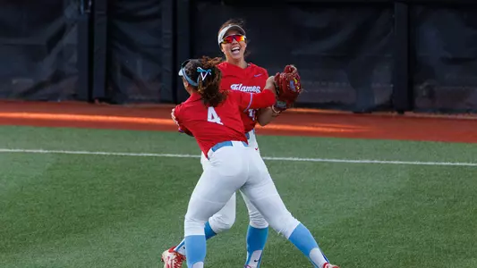 The Liberty Softball Team faces the University of Oregon in Game 1 of the Super Regional in Eugene, Oregon on May 23, 2025. (Photo by: Matt Reynolds)