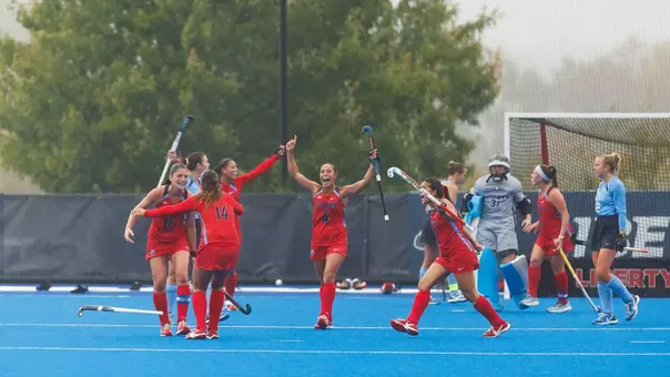 Field Hockey Team Celebration Recap Photo vs. North Carolina Oct. 11, 2026
